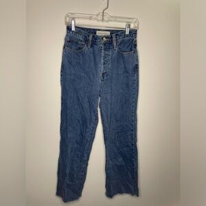 Aritzia Denim Forum The Farrah High Rise Wide Leg Jean Organic Cotton